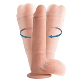 Big Shot Rotating Remote Control Silicone Dildo with Balls - 9 Inch